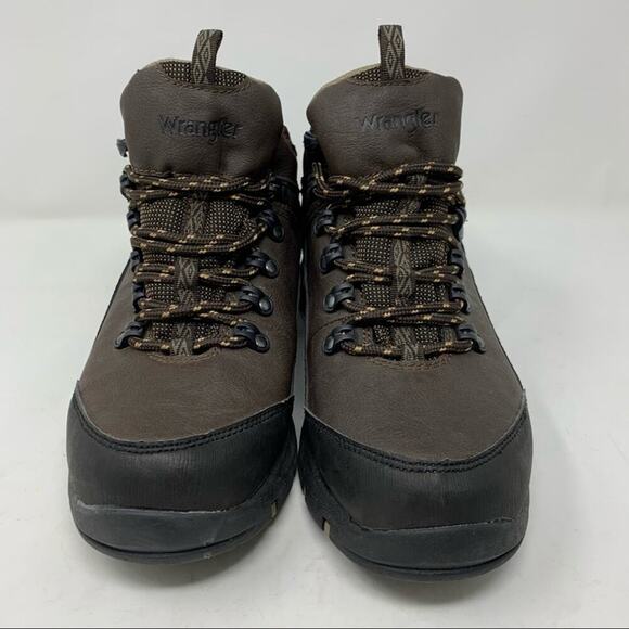 Wrangler Kyson Lace Up Mid Hiking Work Boot Brown Mens Size 9 - Picture 2 of 8